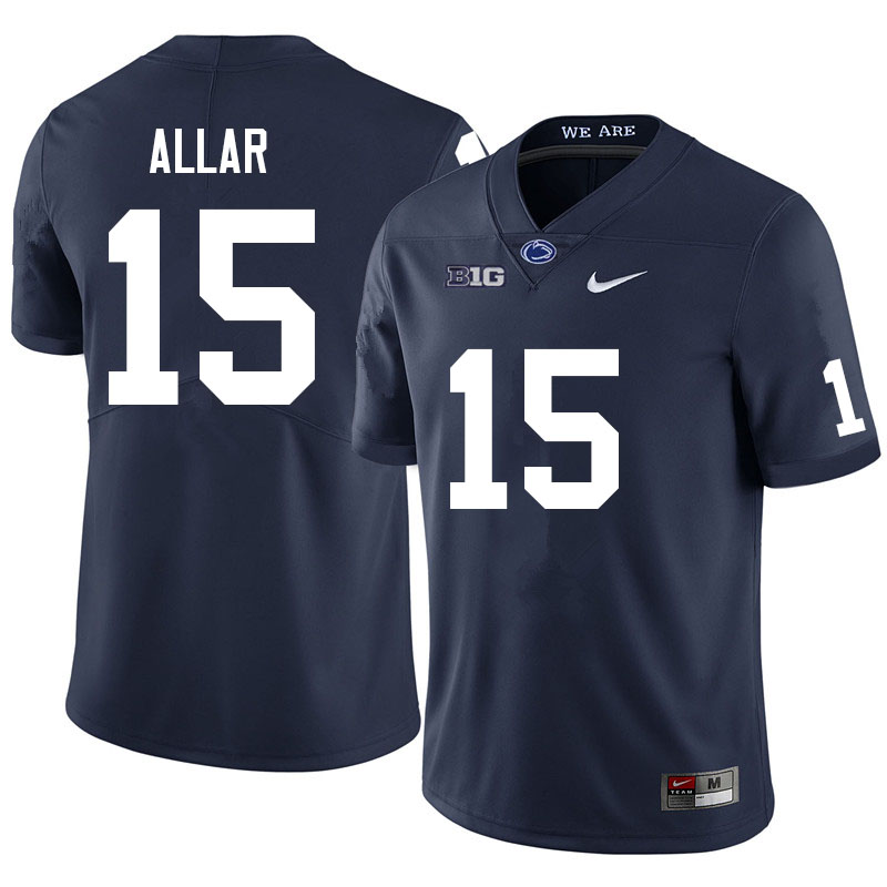 Men #15 Drew Allar Penn State Nittany Lions College Football Jerseys Sale-Navy